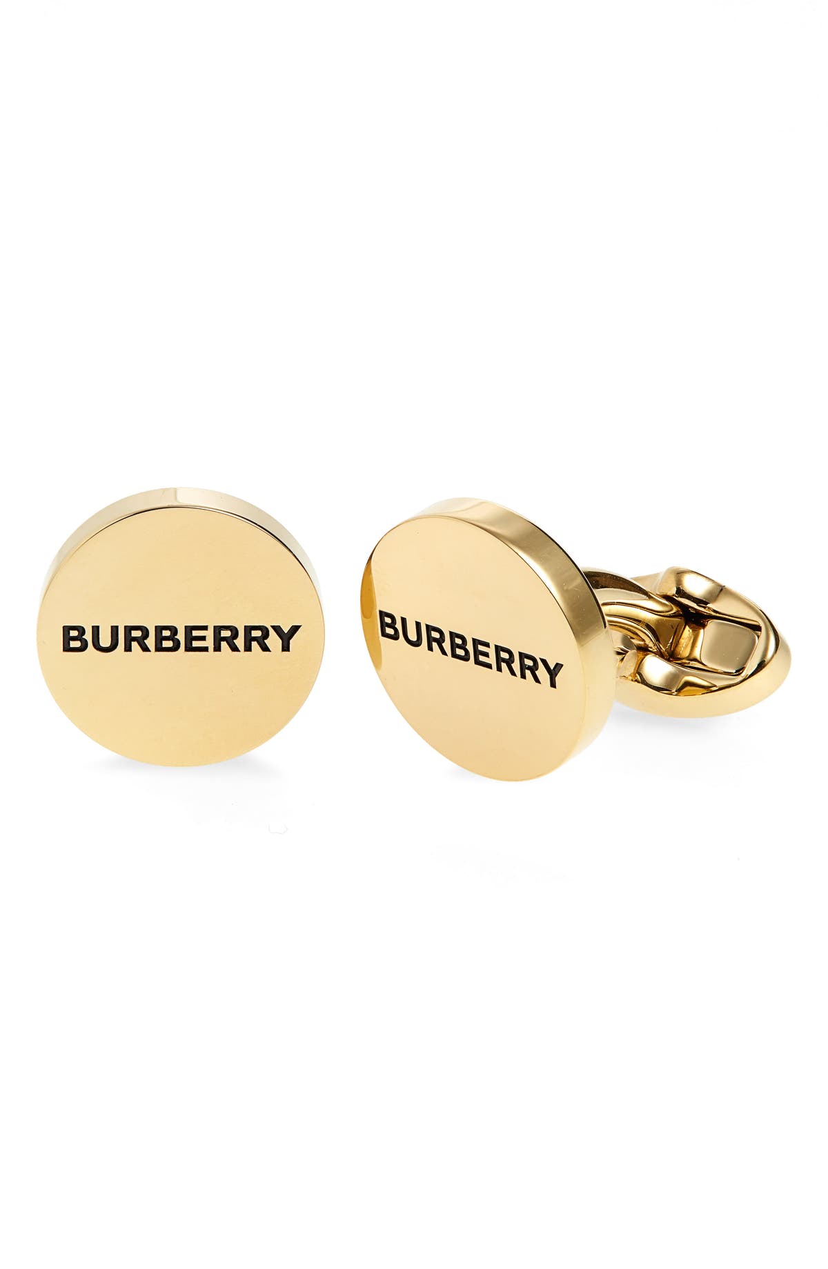 Burberry Logo Engraved Cufflinks light gold