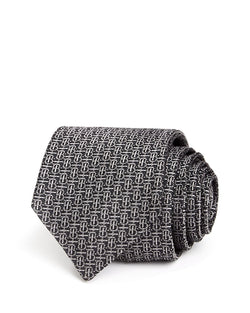 Burberry Manston Micro-monogram Silk Skinny Tie Gray thumbnail 1