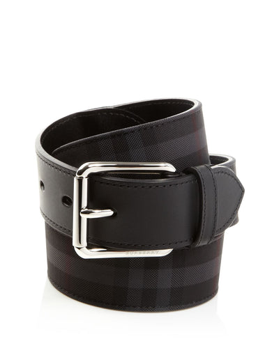 Burberry Mark Horseferry Check Belt Charcoal/Black