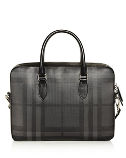 Burberry Smoke Check Hambleton Briefcase Charcoal/Black thumbnail 2