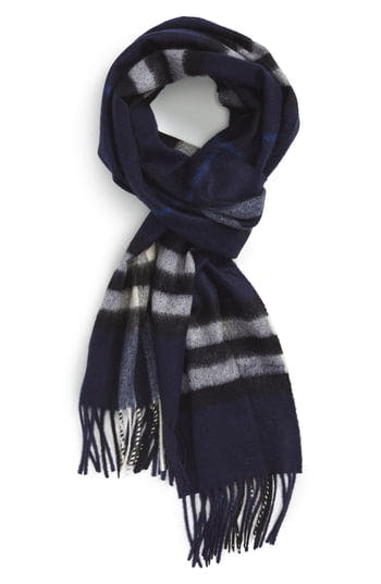 Burberry The Classic Check Cashmere Scarf Blue