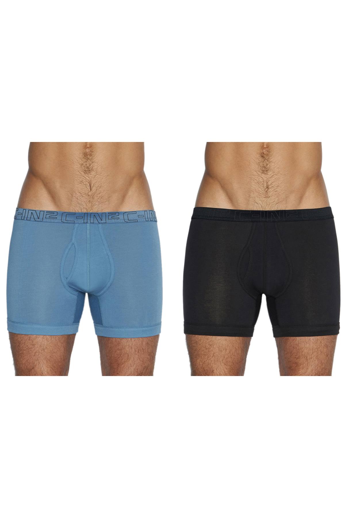 C-IN2 70's-Blue/Black Boxer Brief 2-Pack