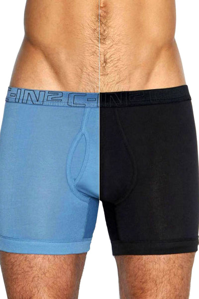 C-IN2 70's-Blue/Black Boxer Brief 2-Pack
