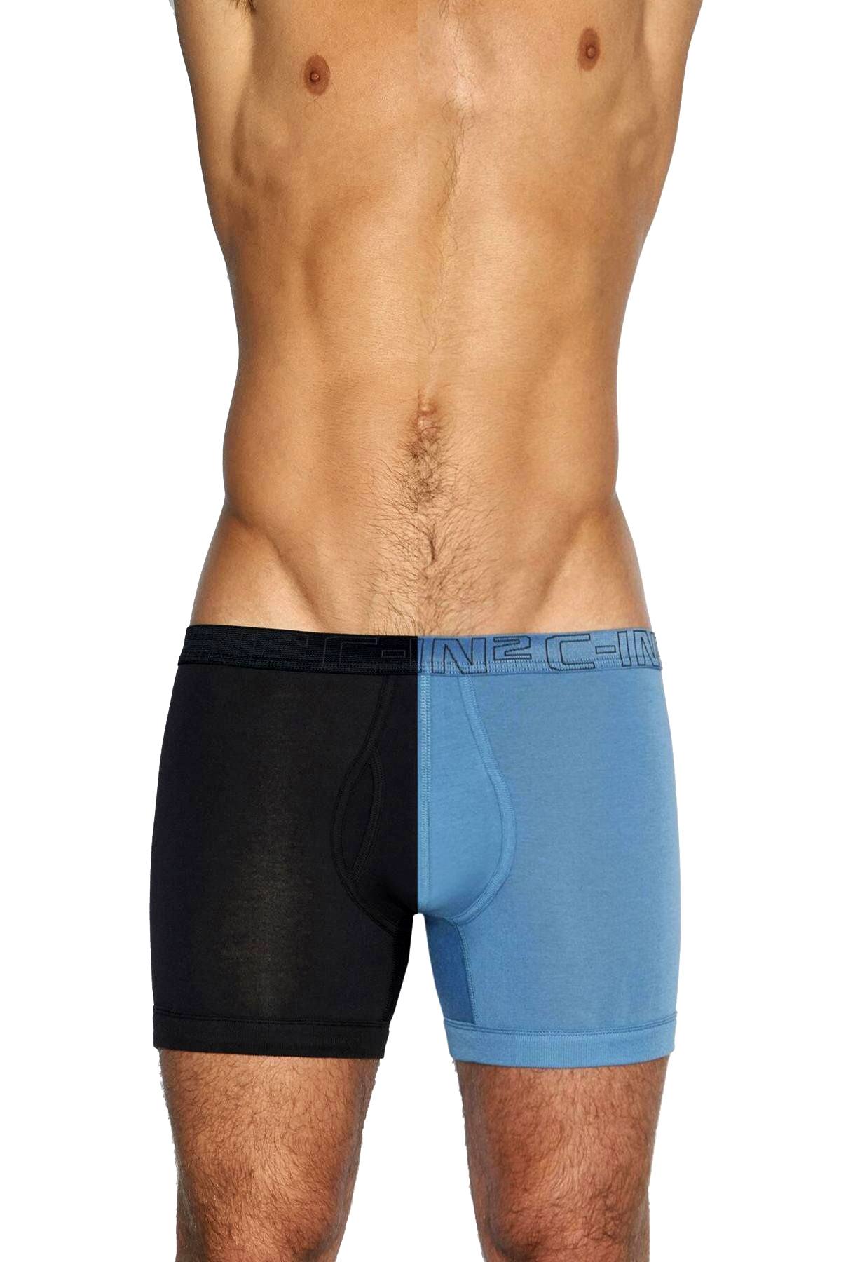 C-IN2 70's-Blue/Black Boxer Brief 2-Pack