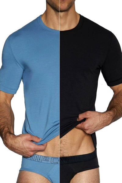 C-IN2 70's-Blue/Black Crewneck Tee 2-Pack