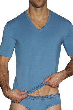 C-IN2 70's-Blue/Black Stretch V-Neck Tee 2-Pack thumbnail 3