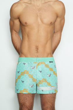 C-IN2 Baleen-Wave Lite Printed Woven Swim Short thumbnail 1