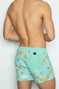 C-IN2 Baleen-Wave Lite Printed Woven Swim Short thumbnail 3