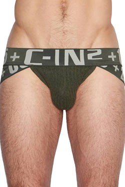 C-IN2 Camouflage Green H+A+R+D Hustle Brief thumbnail 1
