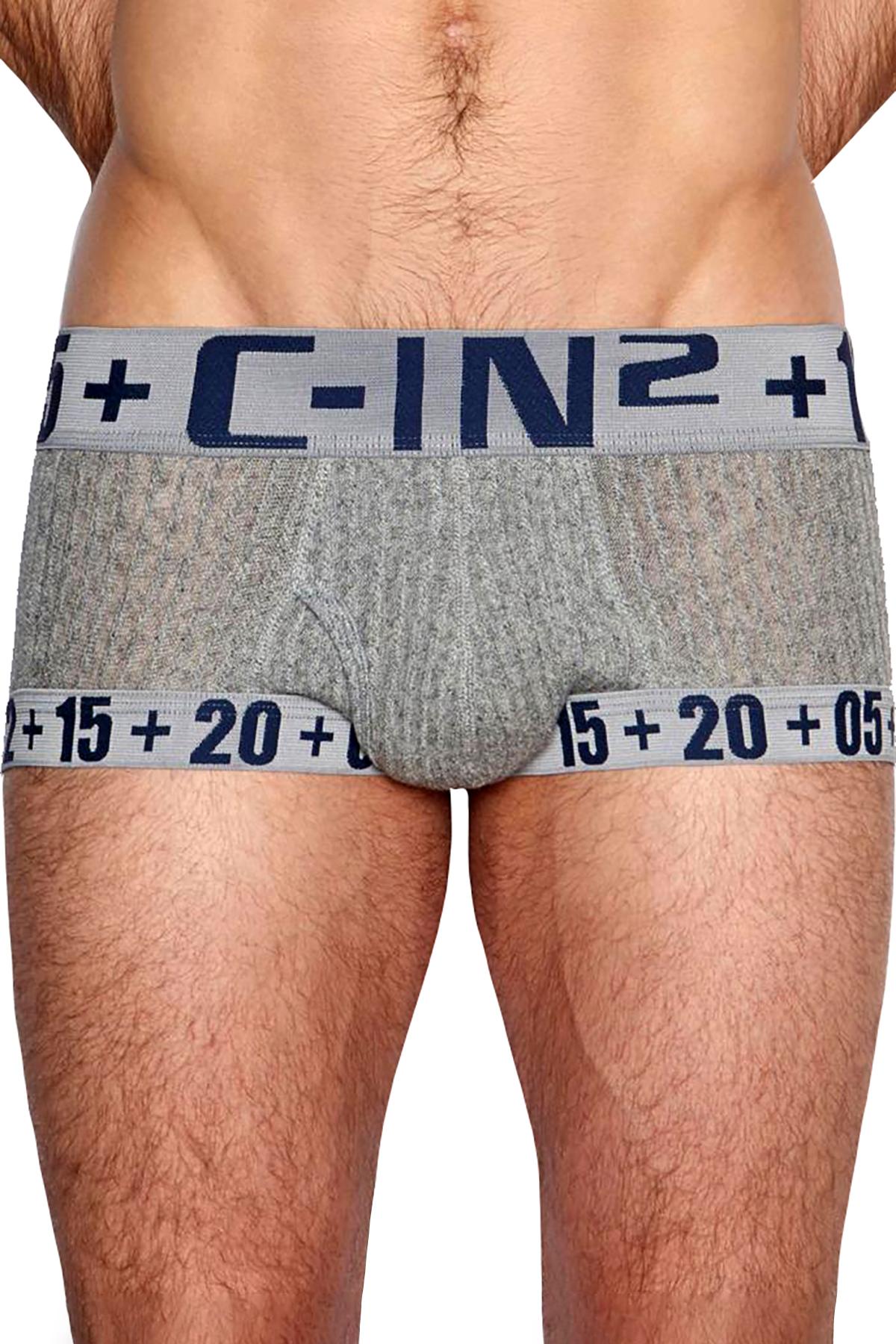 C-IN2 Dog Tag Grey H+A+R+D Fly Front Brief