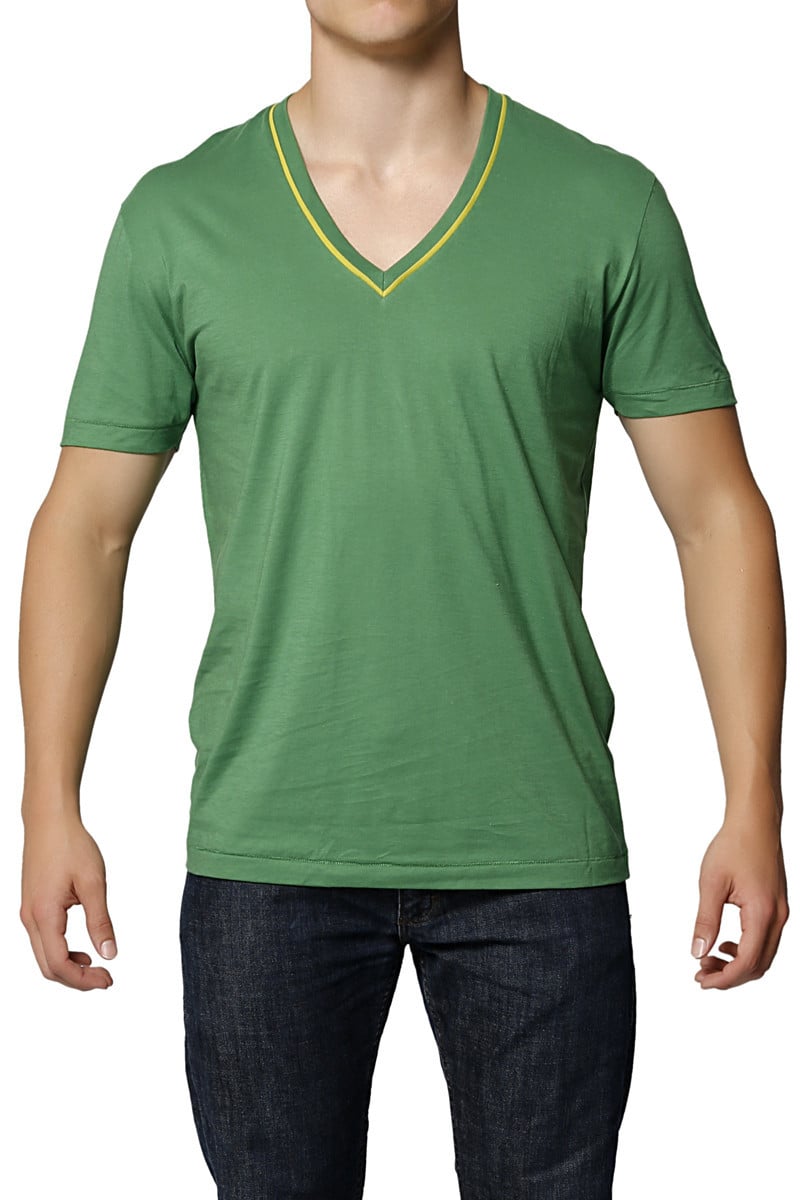 C-IN2 Emerald Green Pop Color V-Neck