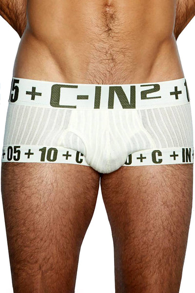 C-IN2 Jock White H+A+R+D Fly Front Brief