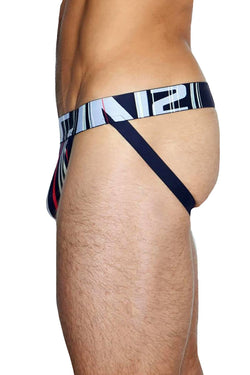 C-IN2 Navy-Blazer Chalk Stripe Spectrum Jockstrap thumbnail 2