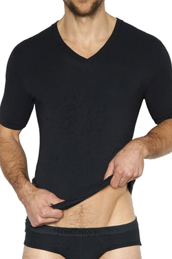 C-IN2 Salsa/Black Stretch V-Neck Tee 2-Pack thumbnail 4
