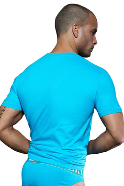 C-IN2 Scuba Blue Pop Color V-Neck thumbnail 2