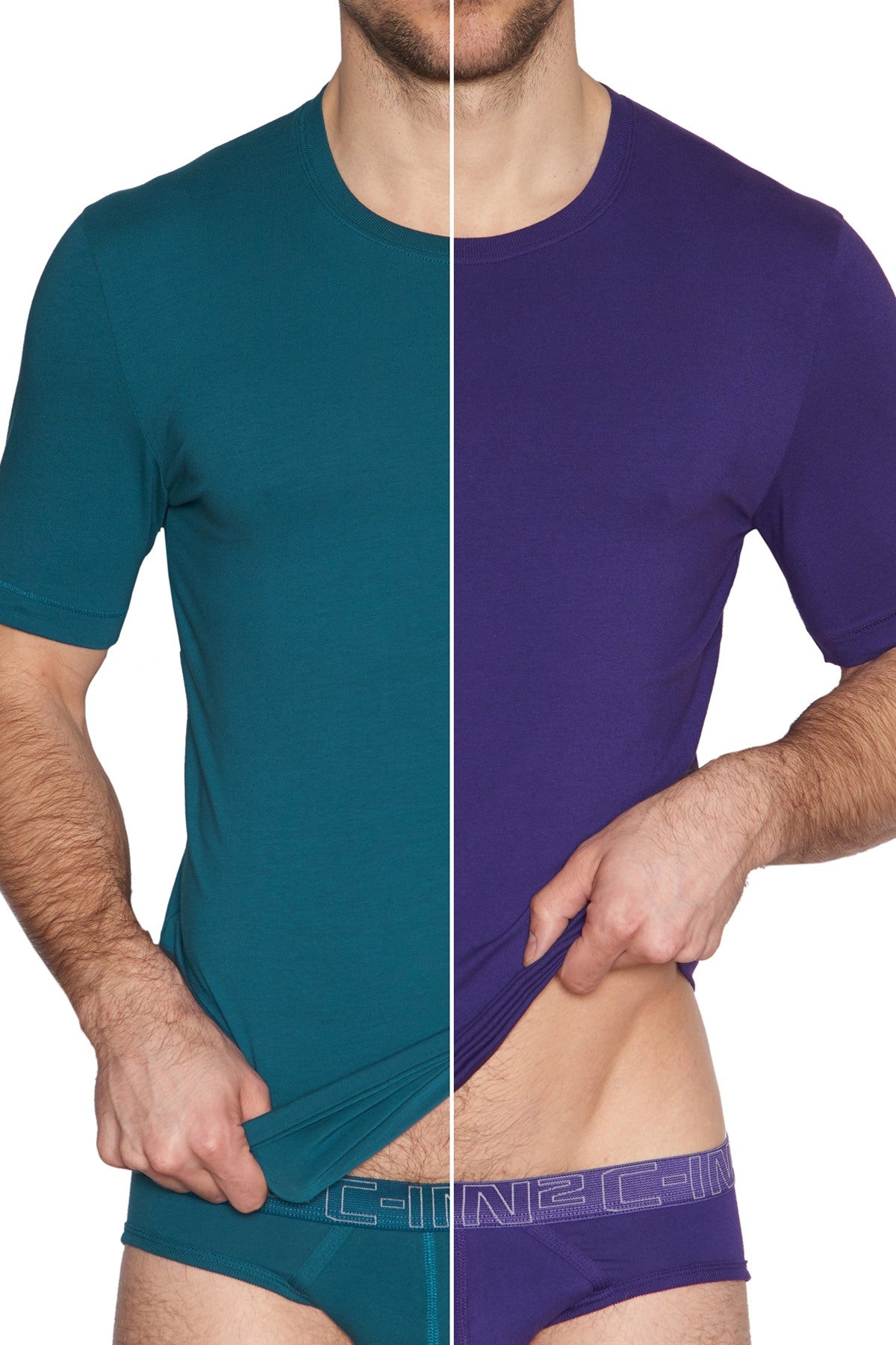 C-IN2 Tanager-Teal/Purple-Label Crewneck Tee 2-Pack