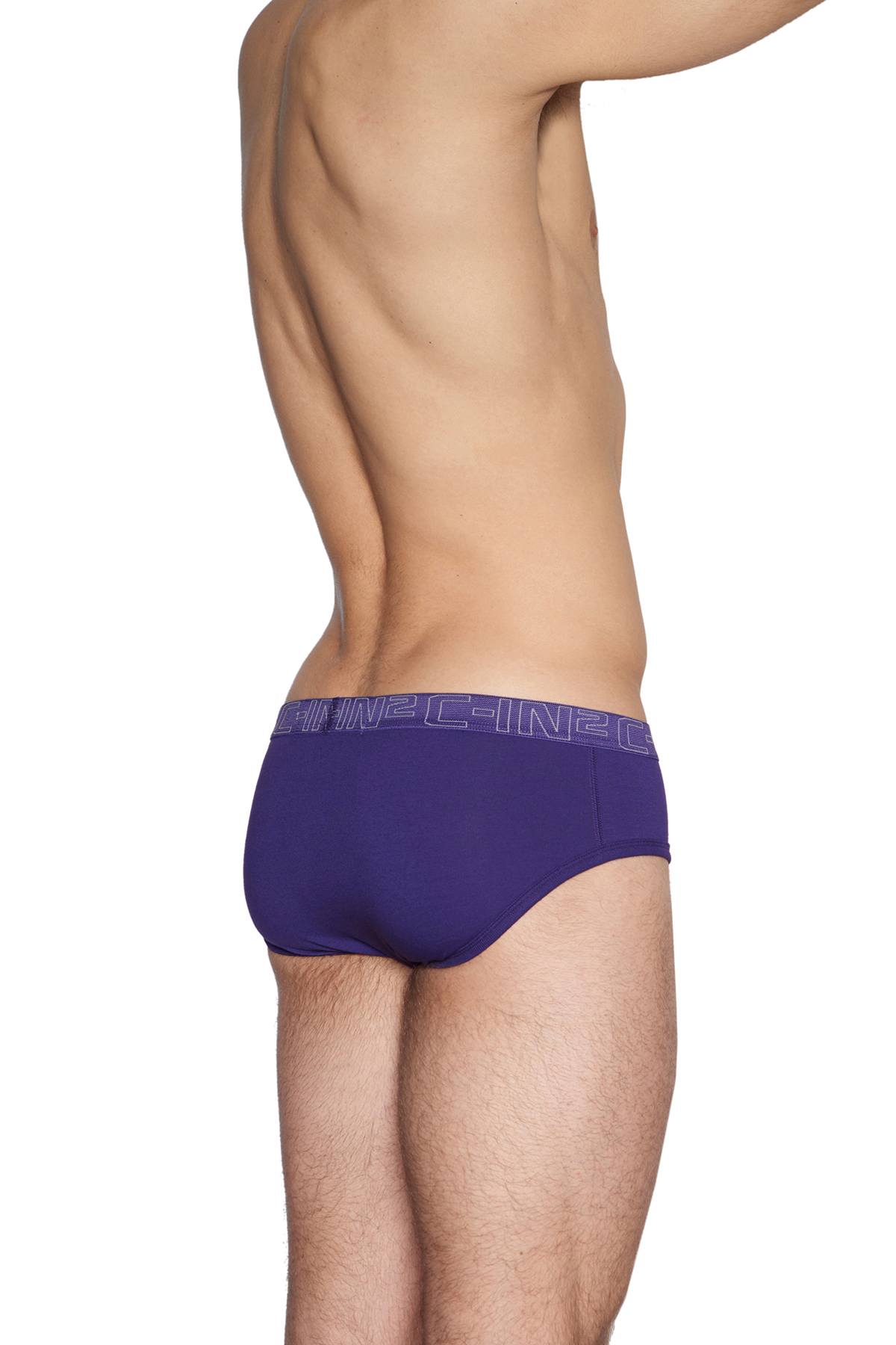 C-IN2 Tanager-Teal/Purple-Label Slash Mid-Rise Brief 2-Pack