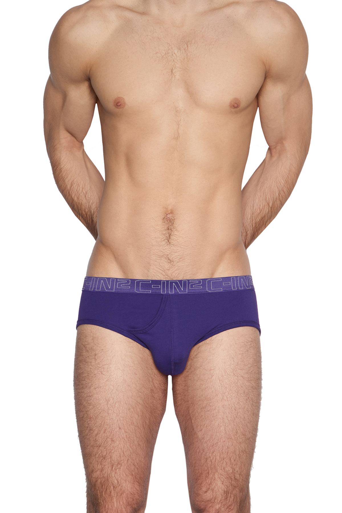 C-IN2 Tanager-Teal/Purple-Label Slash Mid-Rise Brief 2-Pack