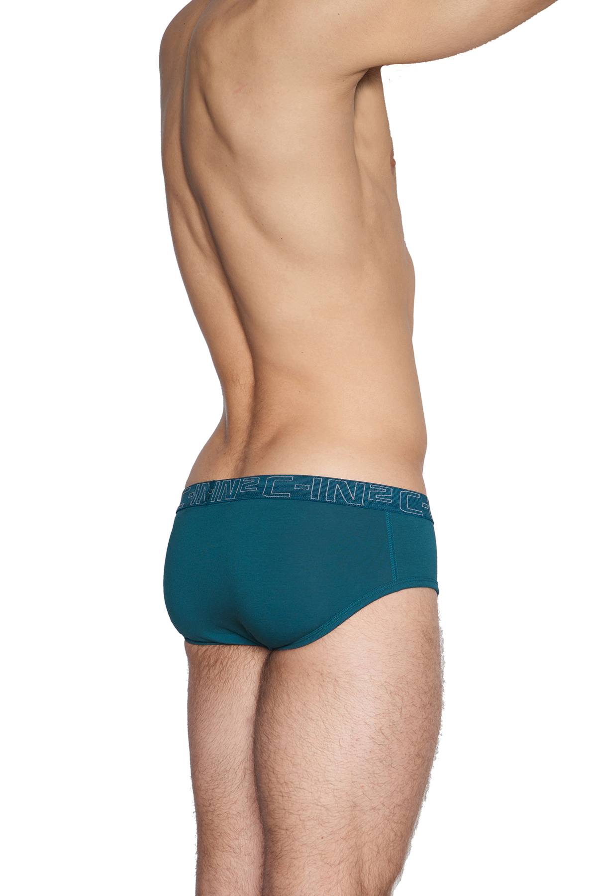 C-IN2 Tanager-Teal/Purple-Label Slash Mid-Rise Brief 2-Pack