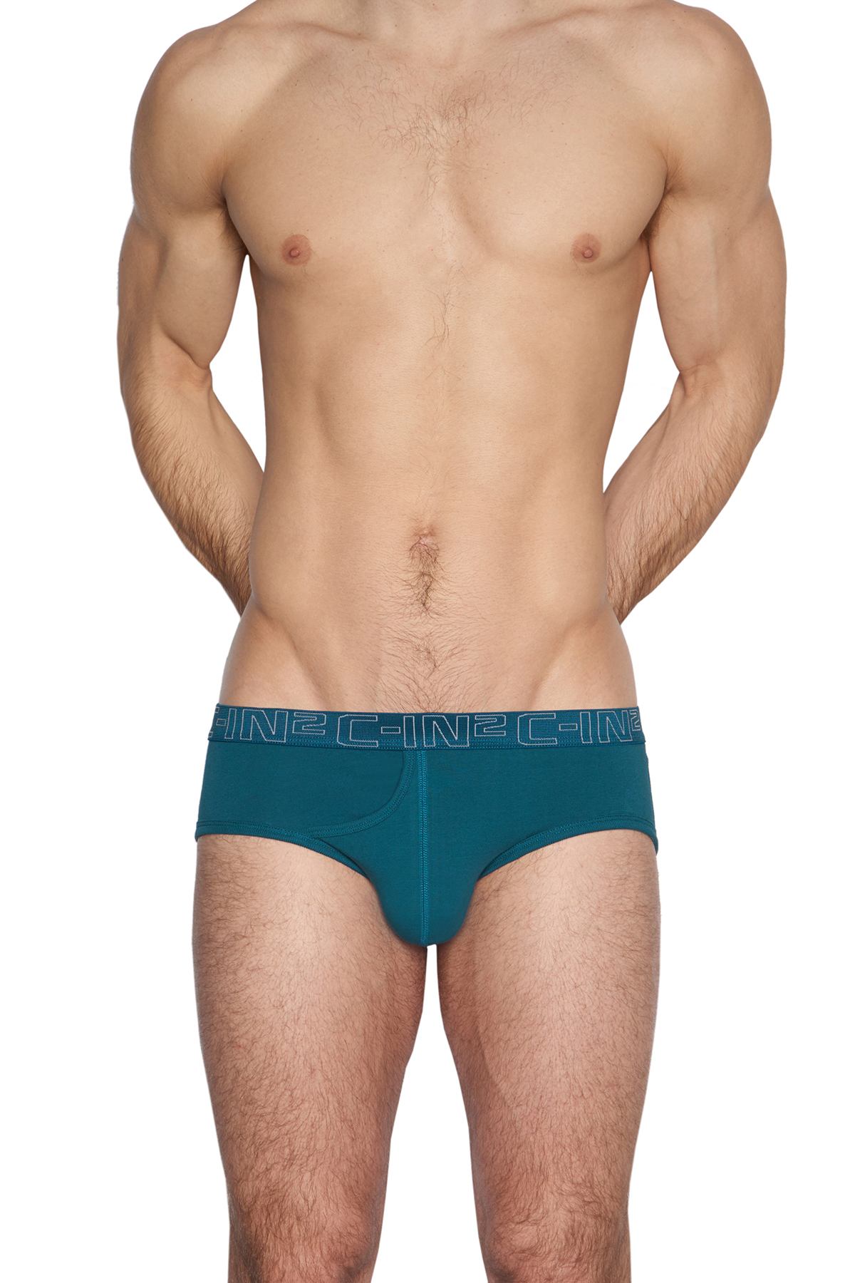 C-IN2 Tanager-Teal/Purple-Label Slash Mid-Rise Brief 2-Pack