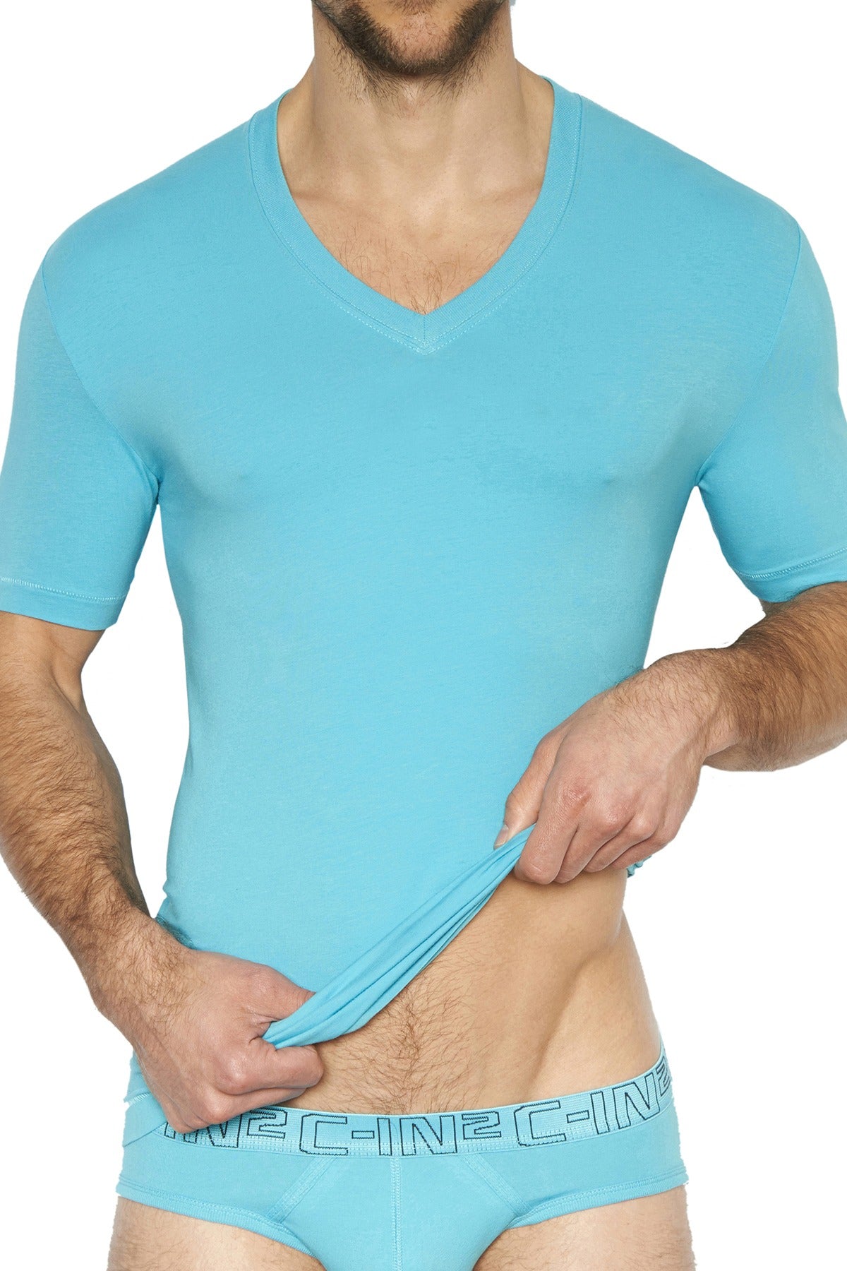 C-IN2 Wallstreet/Splash Stretch V-Neck Tee 2-Pack