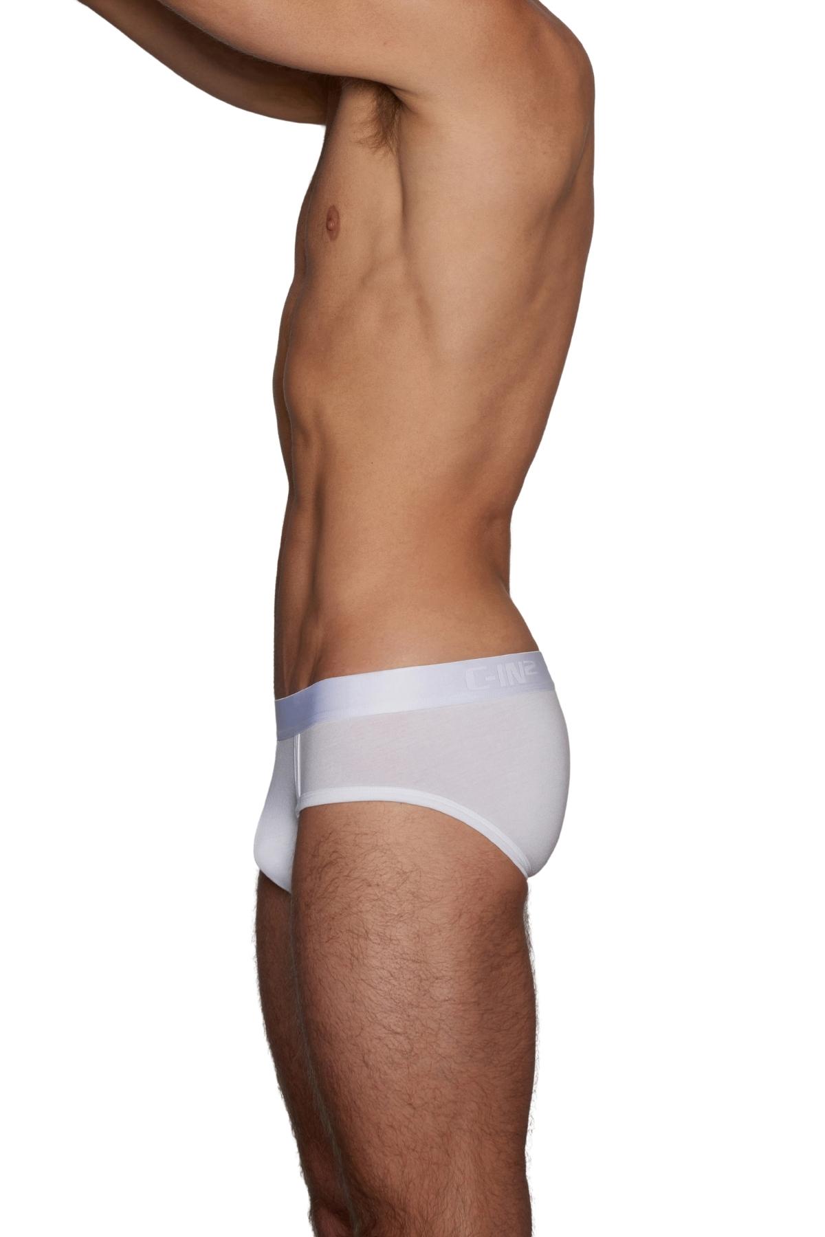C-IN2 White Minimal Low Rise Brief