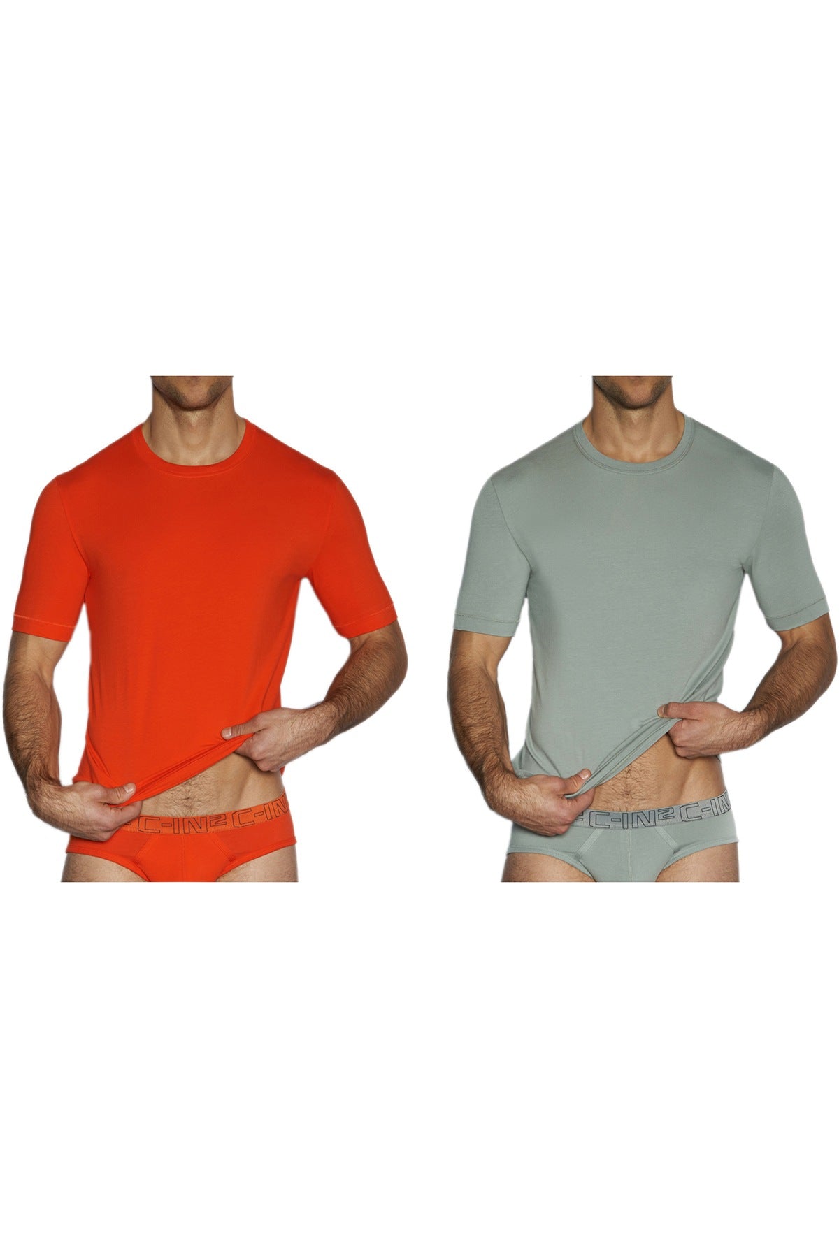 C-IN2 Wild-Fire/Chain-Grey Crewneck Tee 2-Pack