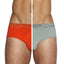C-IN2 Wild-Fire/Chain-Grey Slash Mid-Rise Brief 2-Pack
