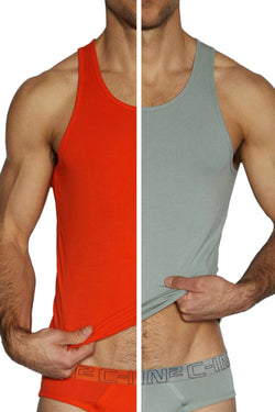 C-IN2 Wild-Fire/Chain-Grey Stretch Tank 2-Pack thumbnail 1