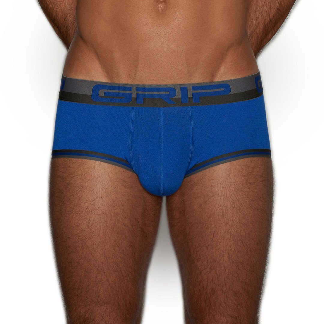 C-N2 deep Ocean Blue Grip Mesh Mid Rise Brief