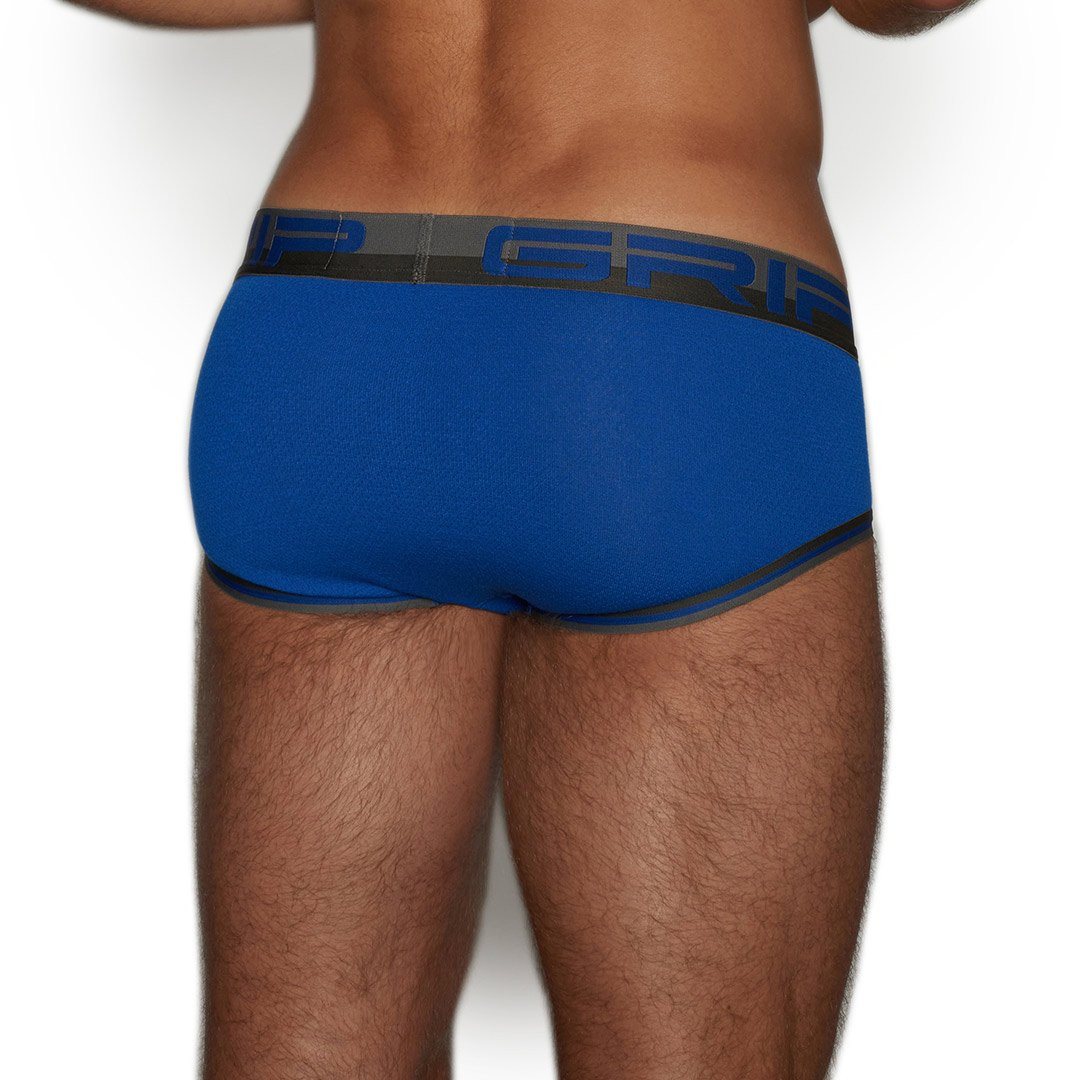 C-N2 deep Ocean Blue Grip Mesh Mid Rise Brief