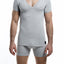 C4M Grey Deep V Neck Shirt