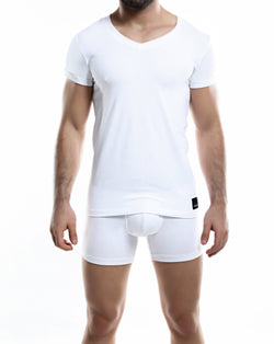 C4M White V Neck Shirt thumbnail 1