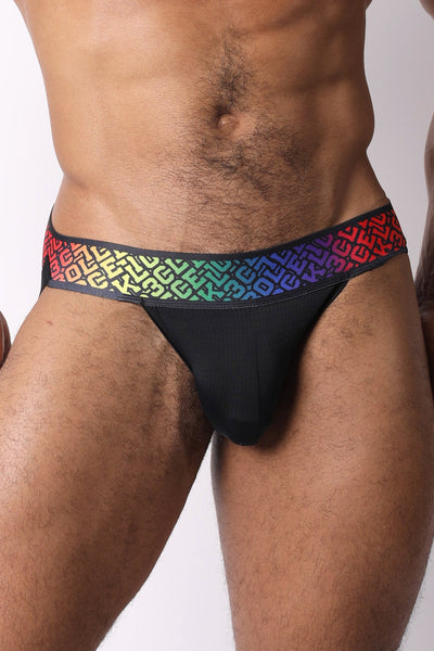 CB13 Pride Black 22 Jockstrap