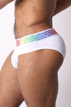 CB13 Pride White 22 Low Rise Brief thumbnail 2