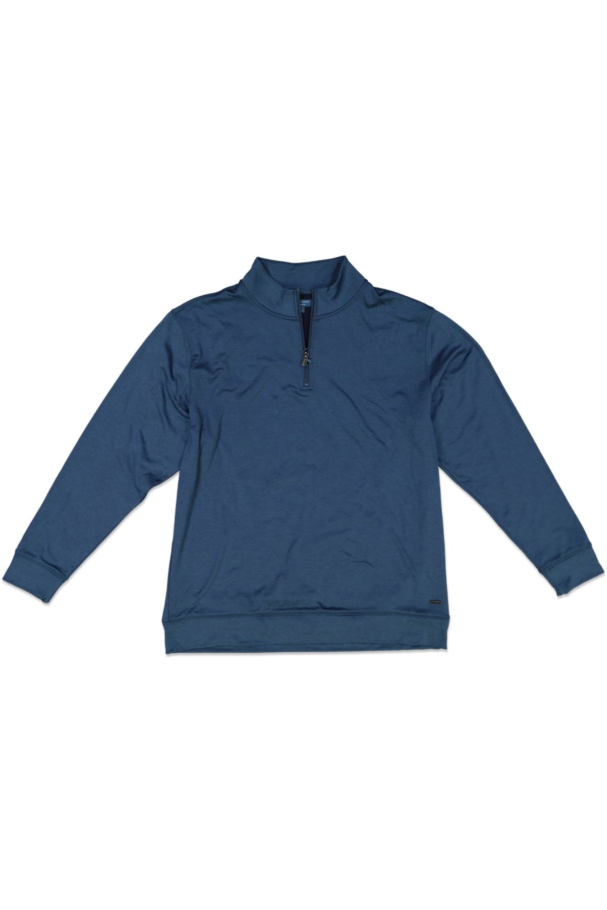 COLE HAAN LONG SLEEVE 1/4 ZIP PULOVER DARK BLUE