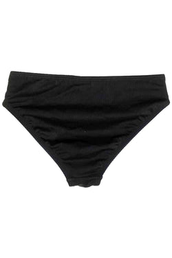 California Waves Black Ribbed Strappy Hipster Bikini Bottom thumbnail 4