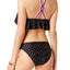 California Waves Black/White Space Dot Macramé back Bikini Top