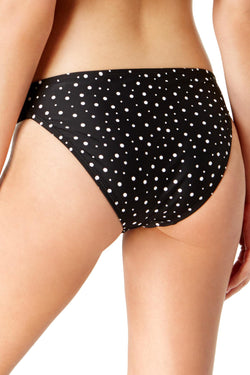 California Waves Black/White Space Dot Side-Tab Bikini Bottom thumbnail 3
