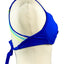 California Waves Blue Twist-Front Underwire Push-Up Bikini Top