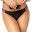 California Waves Crochet Trim Hipster Bikini Bottom in Black