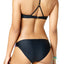 California Waves Crochet Trim Hipster Bikini Bottom in Black