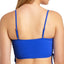 California Waves Juniors' Ribbed Adjustable Side-tie Bandeau Bikini Top Blue