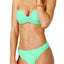 California Waves Mint Strappy Bandeau Bikini Top