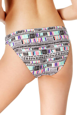 California Waves Multicolor Sea Glass Deco Printed Side-Tab Bikini Bottom thumbnail 2