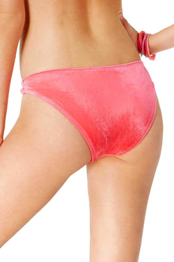 California Waves Pink Velvet Hipster Bikini Bottom thumbnail 2
