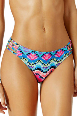 California Waves Rainbow Radio Strappy Bikini Bottom thumbnail 2