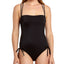 California Waves Ribbed One-piece Swimsuit Black