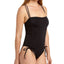 California Waves Ribbed One-piece Swimsuit Black