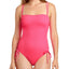 California Waves Ribbed One-piece Swimsuit Pink Shock